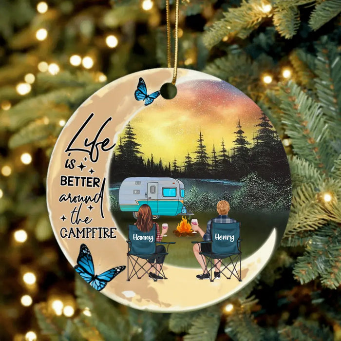 Custom Personalized Camping Ornament - Best Gift For Camping Lover - Life Is Better Around The Campfire