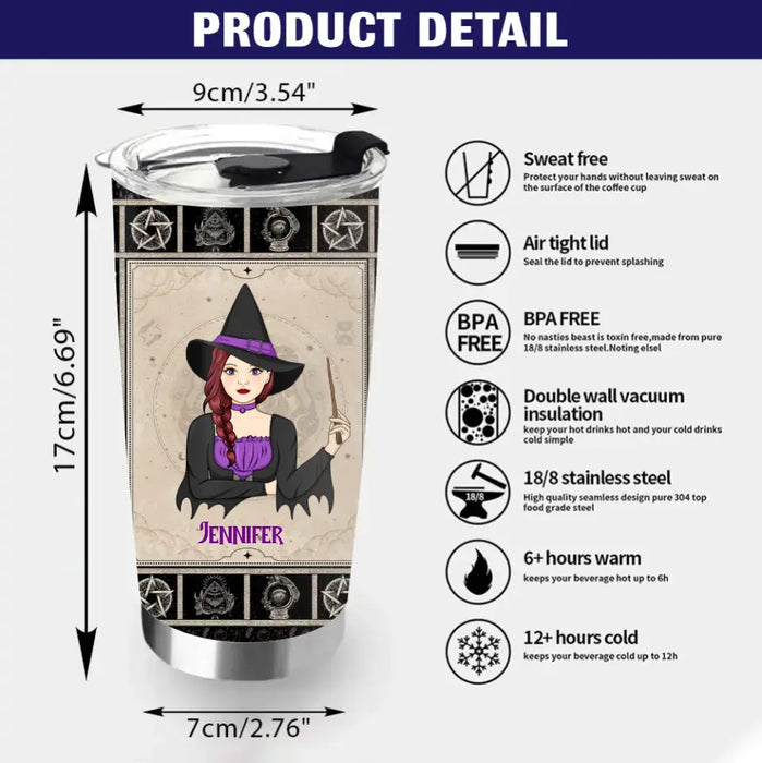 Personalized Witch Tumbler - Halloween Gift Idea For Witch Lovers - My Mother Didn't Raise A Princess She Trained A Witch