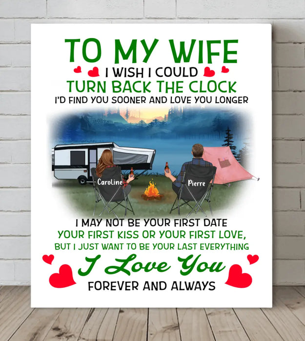 Custom Personalized Camping Couple Canvas - Gift Idea For Couple/ Camping Lover - I Love You Forever And Always