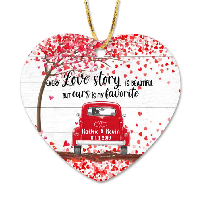 Custom Personalized Couple Ornament - Best Gift For Couple - Every Love Story Is Beautiful But Ours Is My Favorite