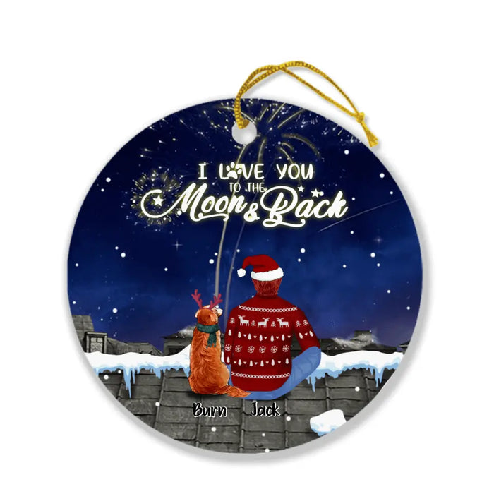 Custom Personalized New Year With Family Ornament - Family With Upto 4 Pets - Gifts For Family - First Christmas Together As Hubby And Wife