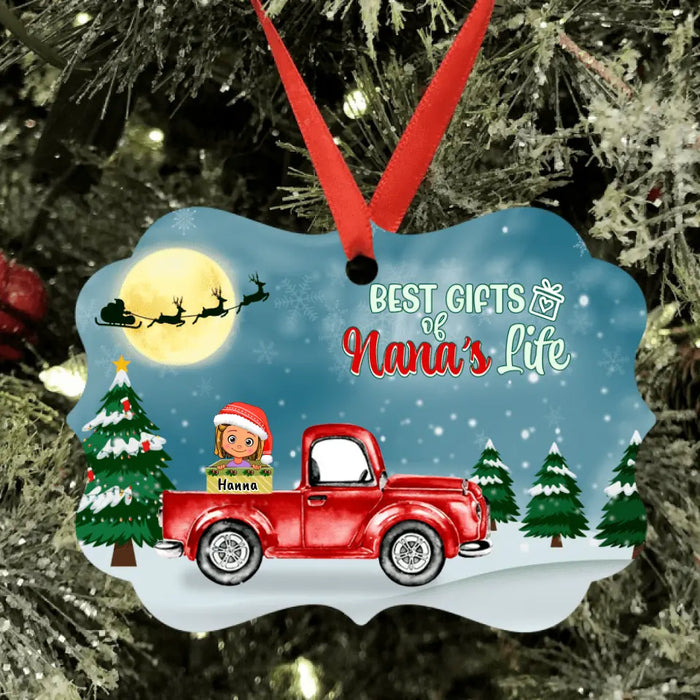 Custom Personalized Nana Christmas's Truck Ornament - Upto 6 Kids - Best GIft Of Nana's Life