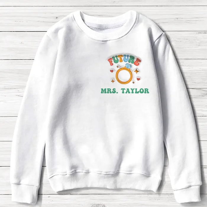 Personalized My Engaged Era AOP Sweater - Future MRS - Engagement Gift For Bride