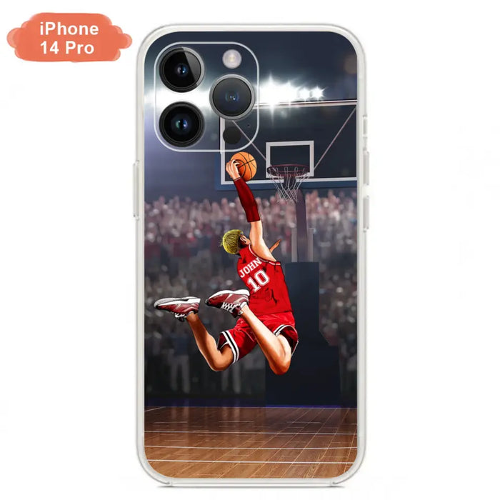 Custom Personalized Basketball Phone Case - Gift Idea For Basketball Lovers/Son/Grandson - Case For iPhone/Samsung