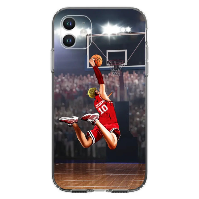 Custom Personalized Basketball Phone Case - Gift Idea For Basketball Lovers/Son/Grandson - Case For iPhone/Samsung