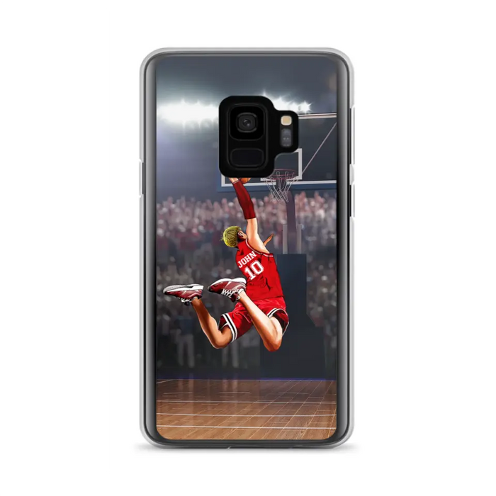 Custom Personalized Basketball Phone Case - Gift Idea For Basketball Lovers/Son/Grandson - Case For iPhone/Samsung