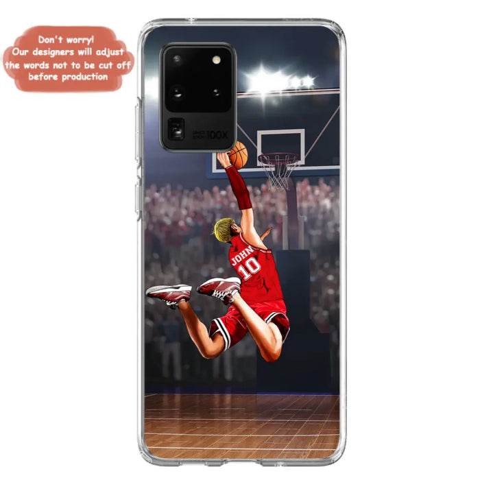 Custom Personalized Basketball Phone Case - Gift Idea For Basketball Lovers/Son/Grandson - Case For iPhone/Samsung