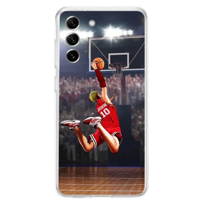 Custom Personalized Basketball Phone Case - Gift Idea For Basketball Lovers/Son/Grandson - Case For iPhone/Samsung