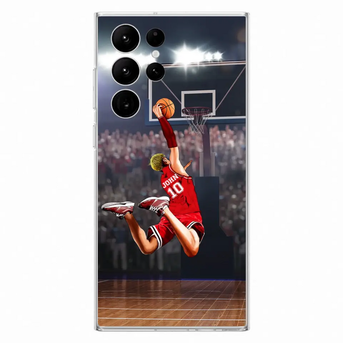 Custom Personalized Basketball Phone Case - Gift Idea For Basketball Lovers/Son/Grandson - Case For iPhone/Samsung