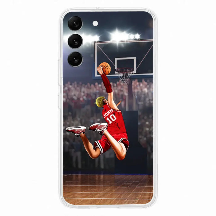 Custom Personalized Basketball Phone Case - Gift Idea For Basketball Lovers/Son/Grandson - Case For iPhone/Samsung