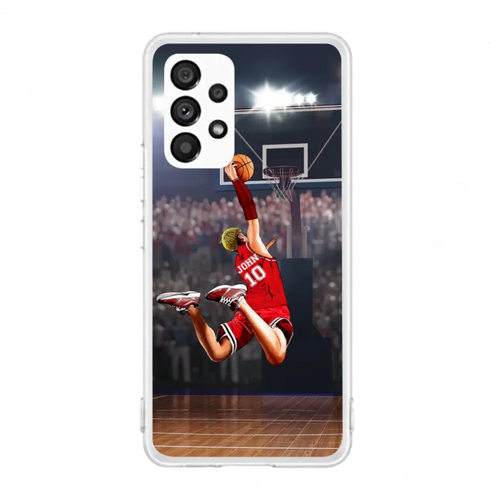 Custom Personalized Basketball Phone Case - Gift Idea For Basketball Lovers/Son/Grandson - Case For iPhone/Samsung