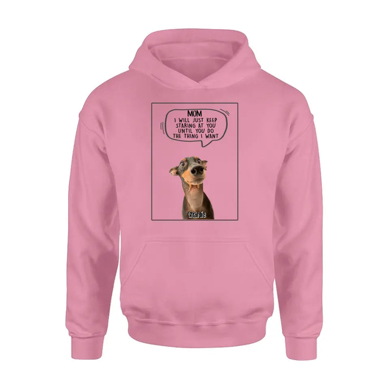 Personalized Pet Photo Shirt/Hoodie - Gift For Pet Lover -  Up to 3 Pets - I Will Just Keep Staring At You