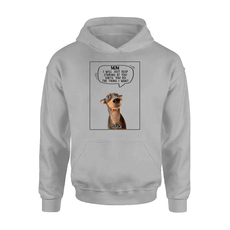Personalized Pet Photo Shirt/Hoodie - Gift For Pet Lover -  Up to 3 Pets - I Will Just Keep Staring At You