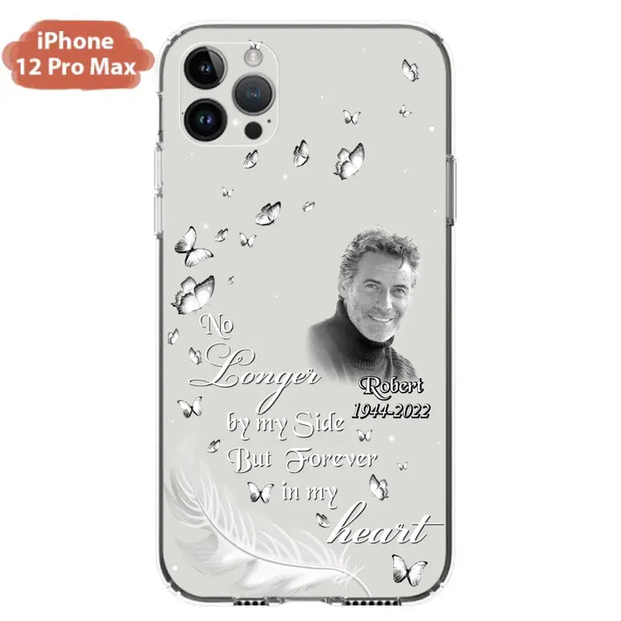 Custom Personalized Memorial Phone Case - Memorial Gift Idea For Family - Upload Photo - Case For iPhone/Samsung - No Longer By My Side But Forever In My Heart