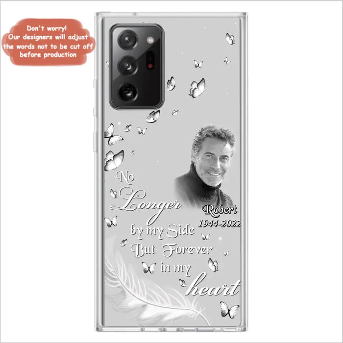 Custom Personalized Memorial Phone Case - Memorial Gift Idea For Family - Upload Photo - Case For iPhone/Samsung - No Longer By My Side But Forever In My Heart