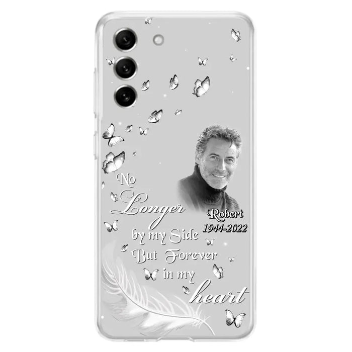 Custom Personalized Memorial Phone Case - Memorial Gift Idea For Family - Upload Photo - Case For iPhone/Samsung - No Longer By My Side But Forever In My Heart