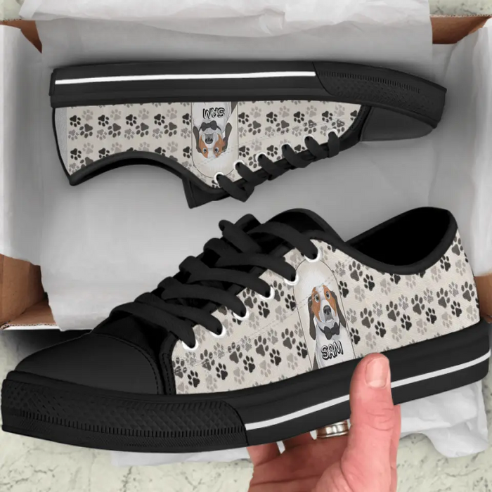 Custom Personalized Dog Canvas Sneakers - Gift Idea for Dog Lovers