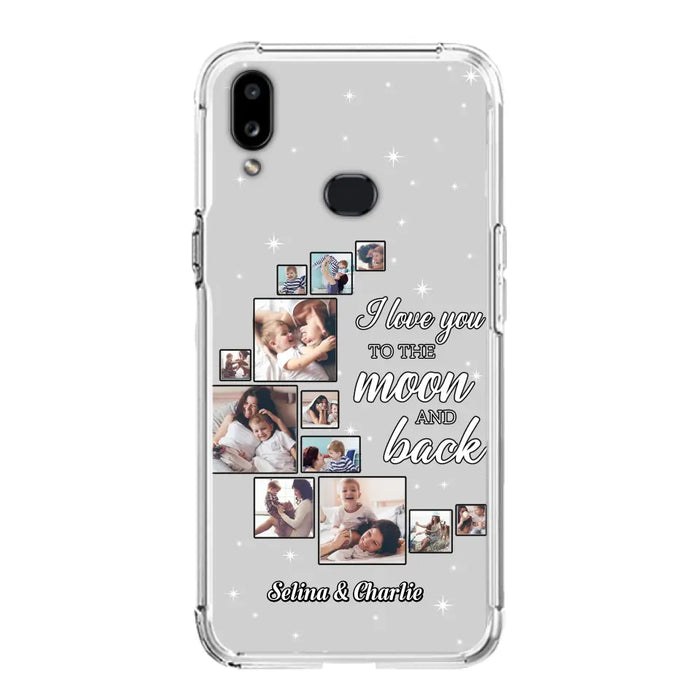 Custom Personalized Mom & Kid Photo Phone Case - Gift Idea For Children/Mom - Upload Photo - Case For iPhone/Samsung - I Love You To The Moon And Back