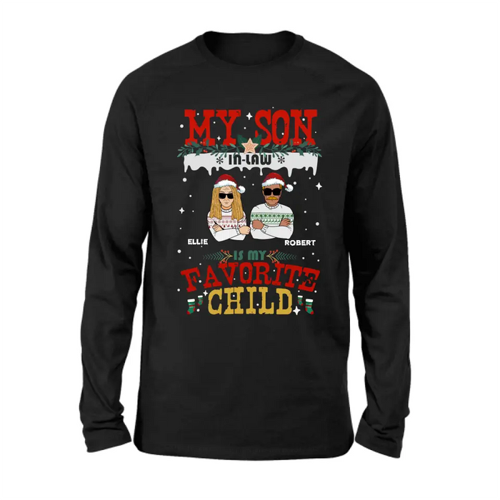 Custom Personalized My Son Shirt/Hoodie - Christmas Gift Idea For Son - My Son In Law Is My Favorite Child