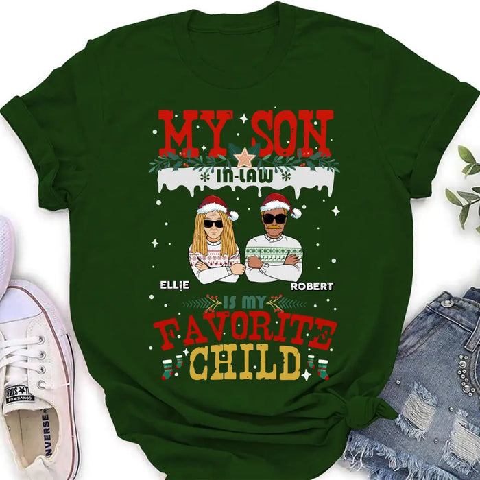 Custom Personalized My Son Shirt/Hoodie - Christmas Gift Idea For Son - My Son In Law Is My Favorite Child