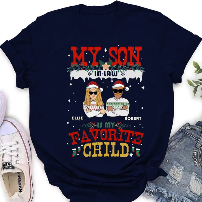 Custom Personalized My Son Shirt/Hoodie - Christmas Gift Idea For Son - My Son In Law Is My Favorite Child