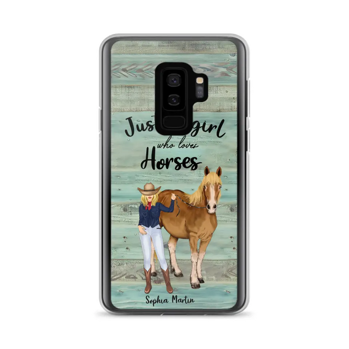 Custom Personalized Horse Lady Phone Case - Gift Idea For Horse Lovers - Just A Girl Who Loves Horses - Case For iPhone/Samsung