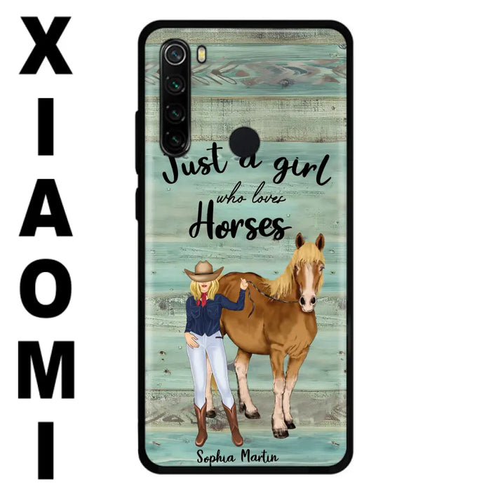 Custom Personalized Horse Lady Phone Case - Gift Idea For Horse Lovers - Just A Girl Who Loves Horses - Case For Oppo/Xiaomi/Huawei