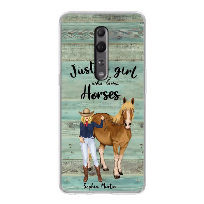 Custom Personalized Horse Lady Phone Case - Gift Idea For Horse Lovers - Just A Girl Who Loves Horses - Case For Oppo/Xiaomi/Huawei