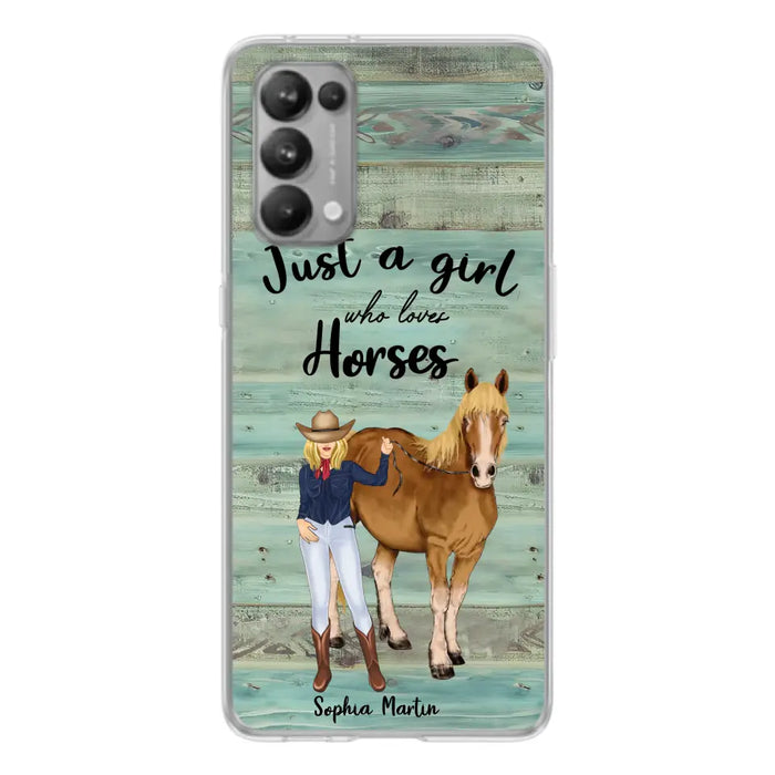 Custom Personalized Horse Lady Phone Case - Gift Idea For Horse Lovers - Just A Girl Who Loves Horses - Case For Oppo/Xiaomi/Huawei