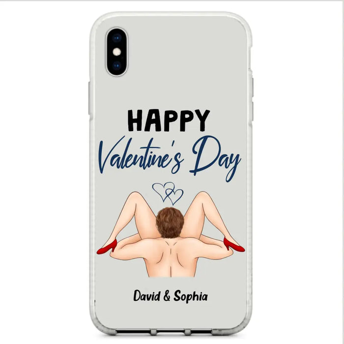 Custom Personalized Couple Phone Case - Gift Idea For Couple/Valentines Day/Her/Him - Happy Valentine's Day - Case For iPhone/Samsung