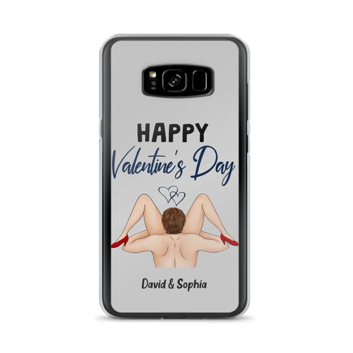 Custom Personalized Couple Phone Case - Gift Idea For Couple/Valentines Day/Her/Him - Happy Valentine's Day - Case For iPhone/Samsung