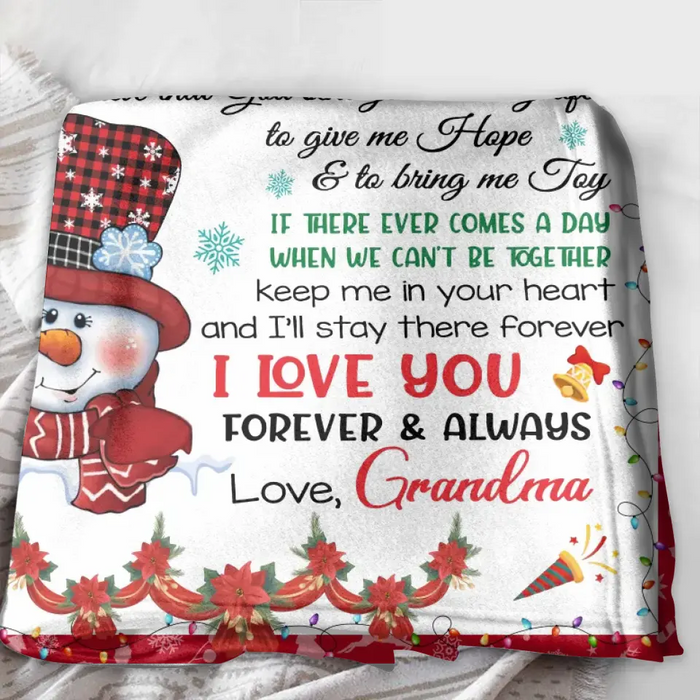 Personalized To My Granddaughter Quilt/Single Layer Fleece Blanket - Gift Idea For Granddaughter - I Love You Forever & Always