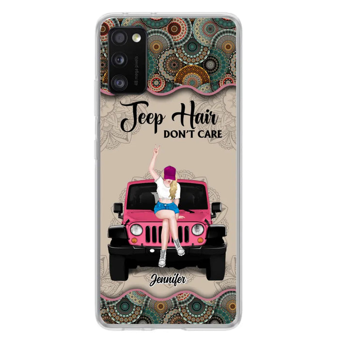 Custom Personalized Off-road Girl Phone Case - Upto 4 Dogs - Gift Idea For Dog/Off-road Lovers - Case for iPhone/Samsung