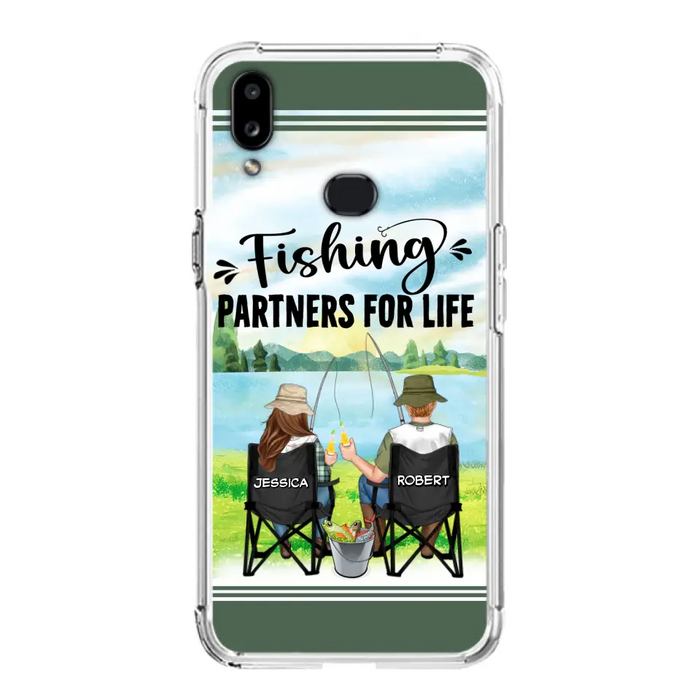 Custom Personalized Fishing Couple Phone Case - Gift Idea for Couple - Fishing Partners For Life - Case For iPhone/Samsung