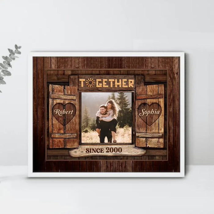 Custom Personalized Couple Photo Unframed Horizontal Poster - Gift Idea For Couple/Husband/Wife - Together Since 2000