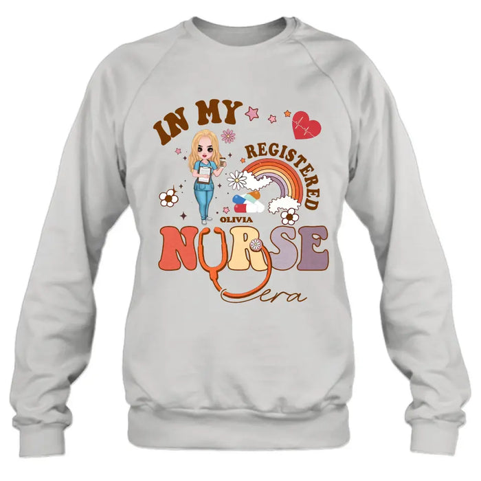 Custom Personalized In My Registered Nurse Era T-Shirt/ Long Sleeve/ Sweatshirt/ Hoodie - Gift Idea For Nurse