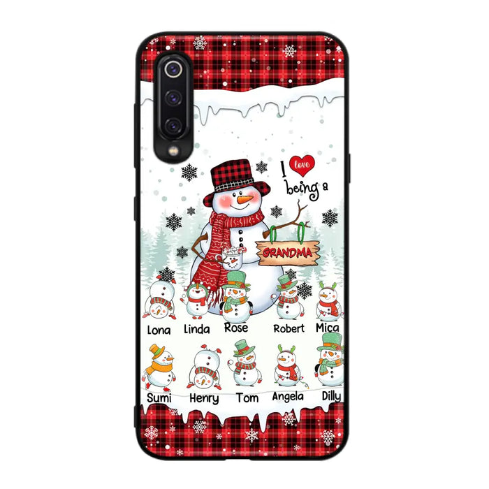 Personalized Snowman Christmas Grandma Phone Case - Christmas Gift Idea For Grandma - Up to 10 Kids - Case For Oppo/Xiaomi/Huawei