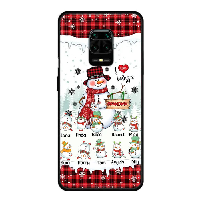 Personalized Snowman Christmas Grandma Phone Case - Christmas Gift Idea For Grandma - Up to 10 Kids - Case For Oppo/Xiaomi/Huawei