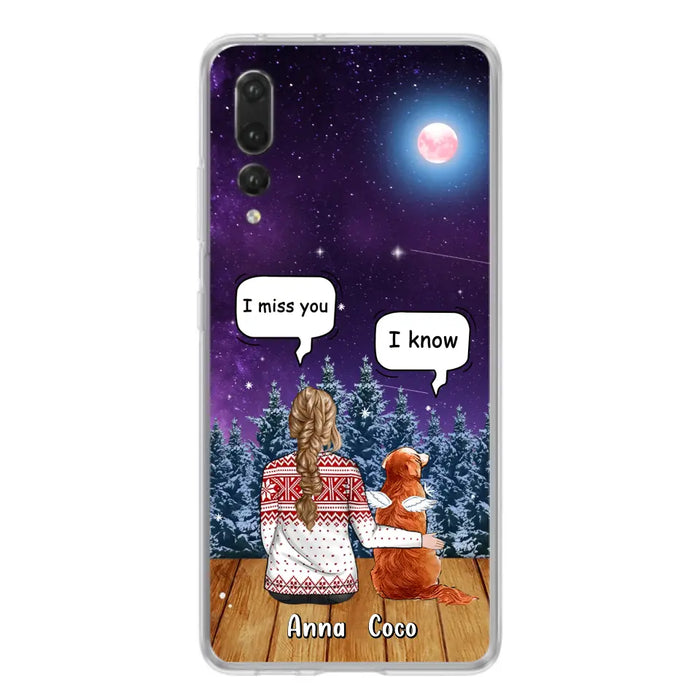 I Miss You Dog - Custom Personalized Memorial Pet Phone Case - Upto 4 Pets - Memorial Gift Idea For Dog/Cat Lover - Case For Oppo/Xiaomi/Huawei