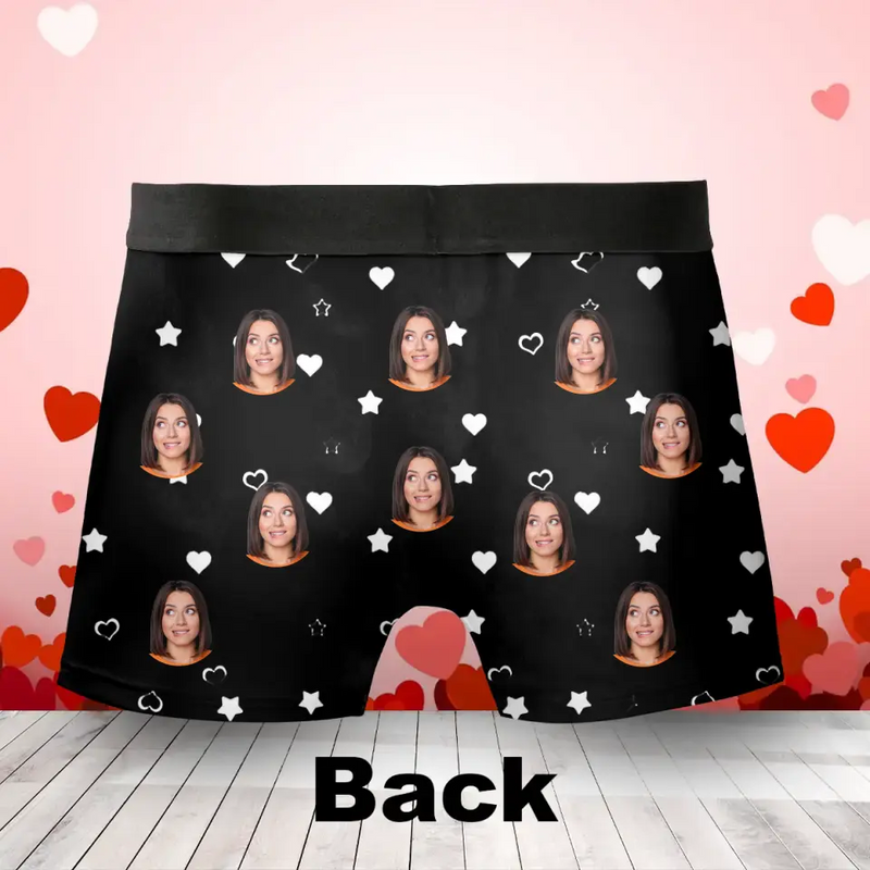 Personalized Men's Boxer Briefs - Upload Photo - Funny/Valentines Gift Idea For Men, Boyfriend, Husband - I Licked It So It's Mine