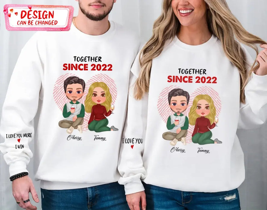 Custom Personalized Couple AOP Sweater - Anniversary/ Christmas/ Valentine's Day Gift Idea For Couple/ Him/ Her - Annoying Each Other For 10 Years And Still Going Strong