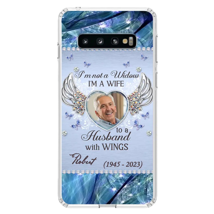 Custom Personalized Memorial Phone Case - Memorial Gift Idea For Family - Case For iPhone/Samsung - I'm Not A Widow