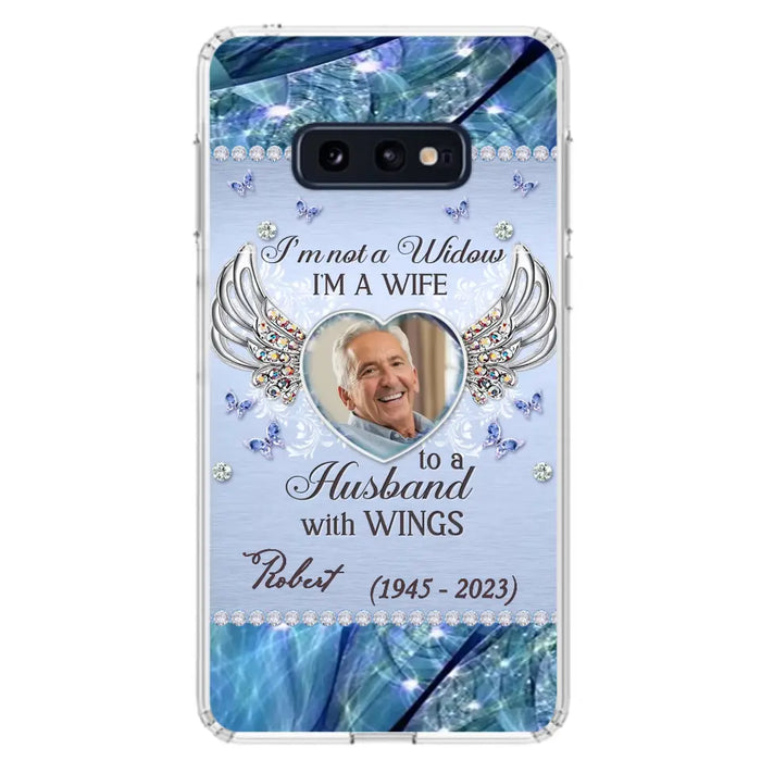 Custom Personalized Memorial Phone Case - Memorial Gift Idea For Family - Case For iPhone/Samsung - I'm Not A Widow