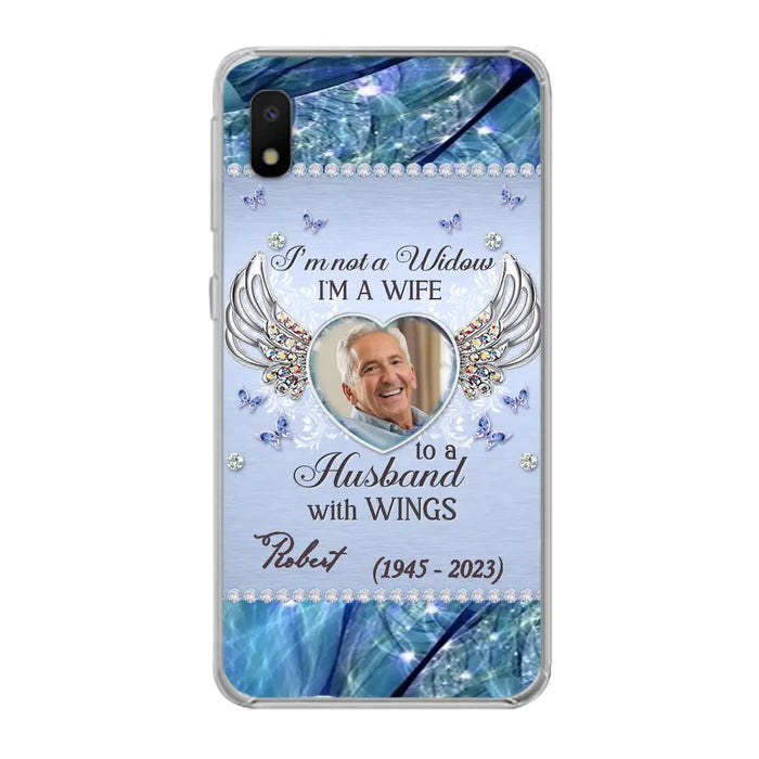 Custom Personalized Memorial Phone Case - Memorial Gift Idea For Family - Case For iPhone/Samsung - I'm Not A Widow