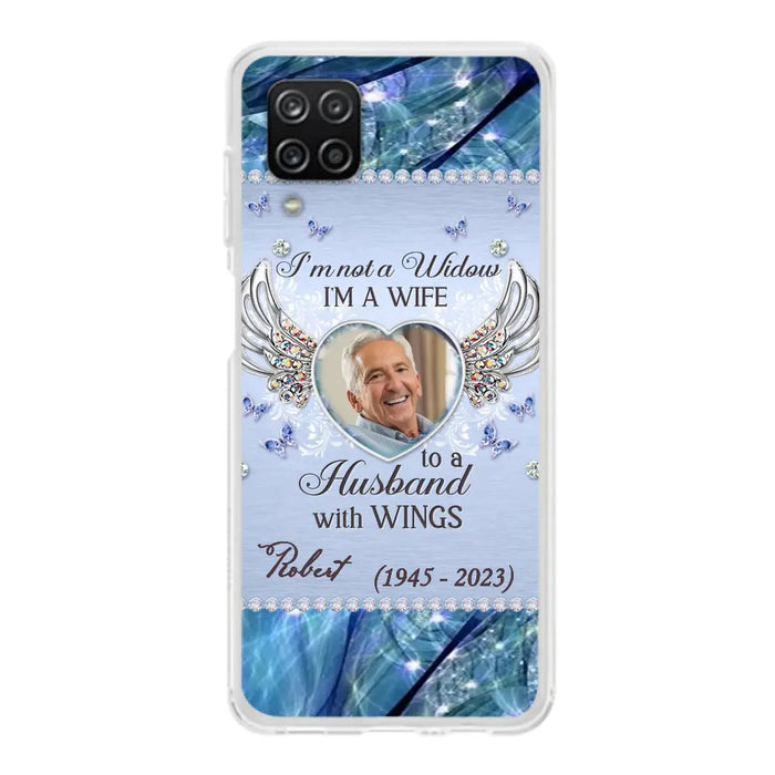 Custom Personalized Memorial Phone Case - Memorial Gift Idea For Family - Case For iPhone/Samsung - I'm Not A Widow