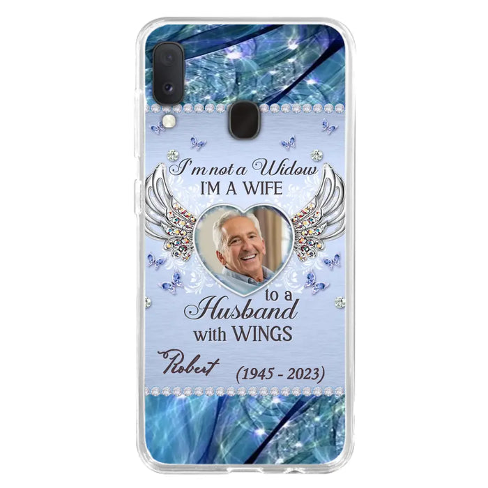 Custom Personalized Memorial Phone Case - Memorial Gift Idea For Family - Case For iPhone/Samsung - I'm Not A Widow