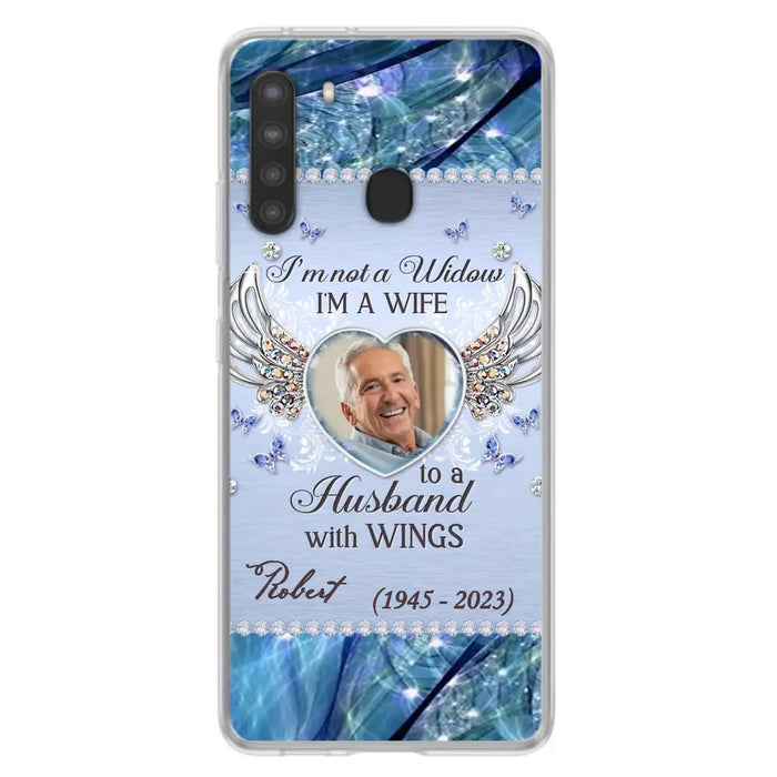 Custom Personalized Memorial Phone Case - Memorial Gift Idea For Family - Case For iPhone/Samsung - I'm Not A Widow