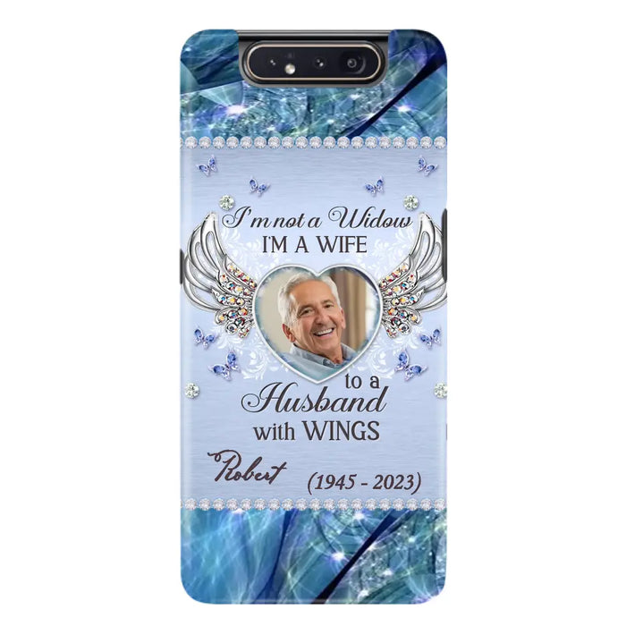 Custom Personalized Memorial Phone Case - Memorial Gift Idea For Family - Case For iPhone/Samsung - I'm Not A Widow