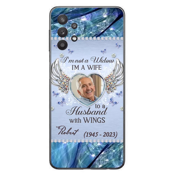 Custom Personalized Memorial Phone Case - Memorial Gift Idea For Family - Case For iPhone/Samsung - I'm Not A Widow