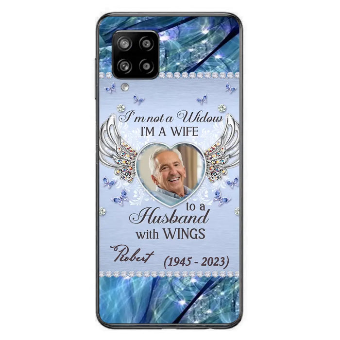 Custom Personalized Memorial Phone Case - Memorial Gift Idea For Family - Case For iPhone/Samsung - I'm Not A Widow